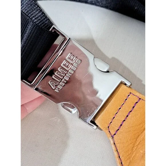 Aimee Kestenberg Gradient Leather Fanny Pack Ombre Adjustable Luxury Unisex - Picture 3 of 14